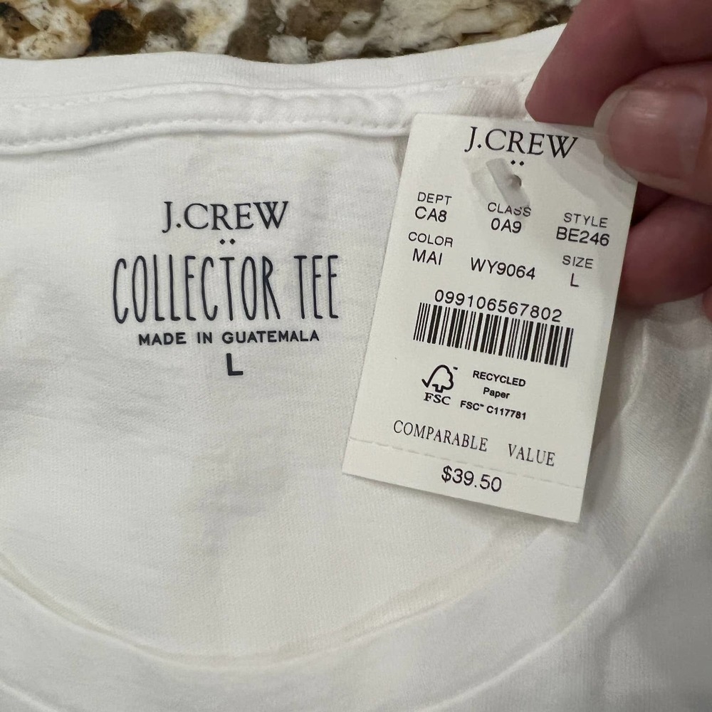 NWT J. Crew White W/Maine Lighthouse Graphic Tee - SIZE M - Picture 9 of 11